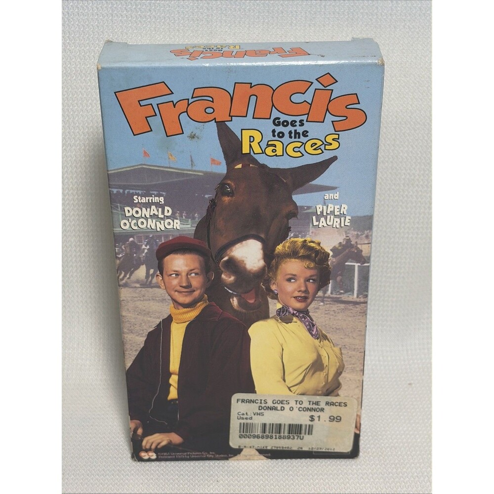 Francis Goes to the Races (VHS, 1994) Donald O’Connor Comedy 1951